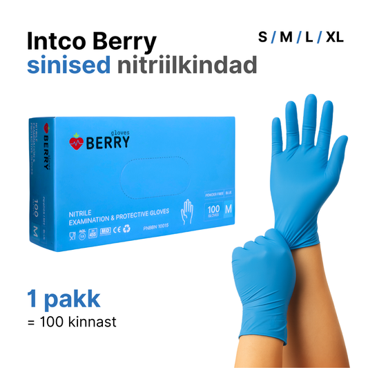 Nitriilkindad Berry sinised = 1 pakk (100 tk)