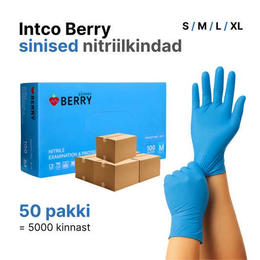 Nitriilkindad Berry sinised = 50 pakki 